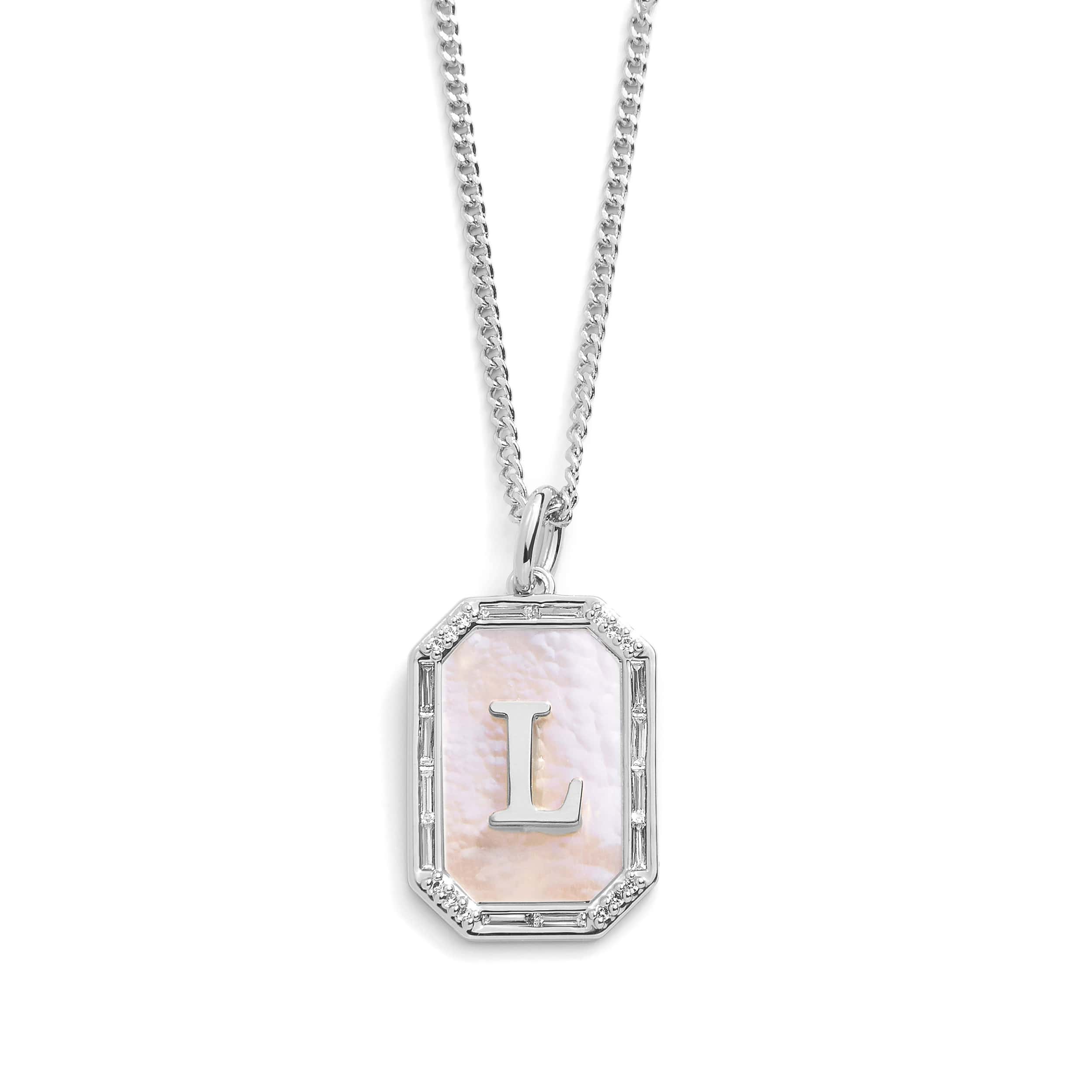 Mother Of Pearl Initial Necklace - Image 24