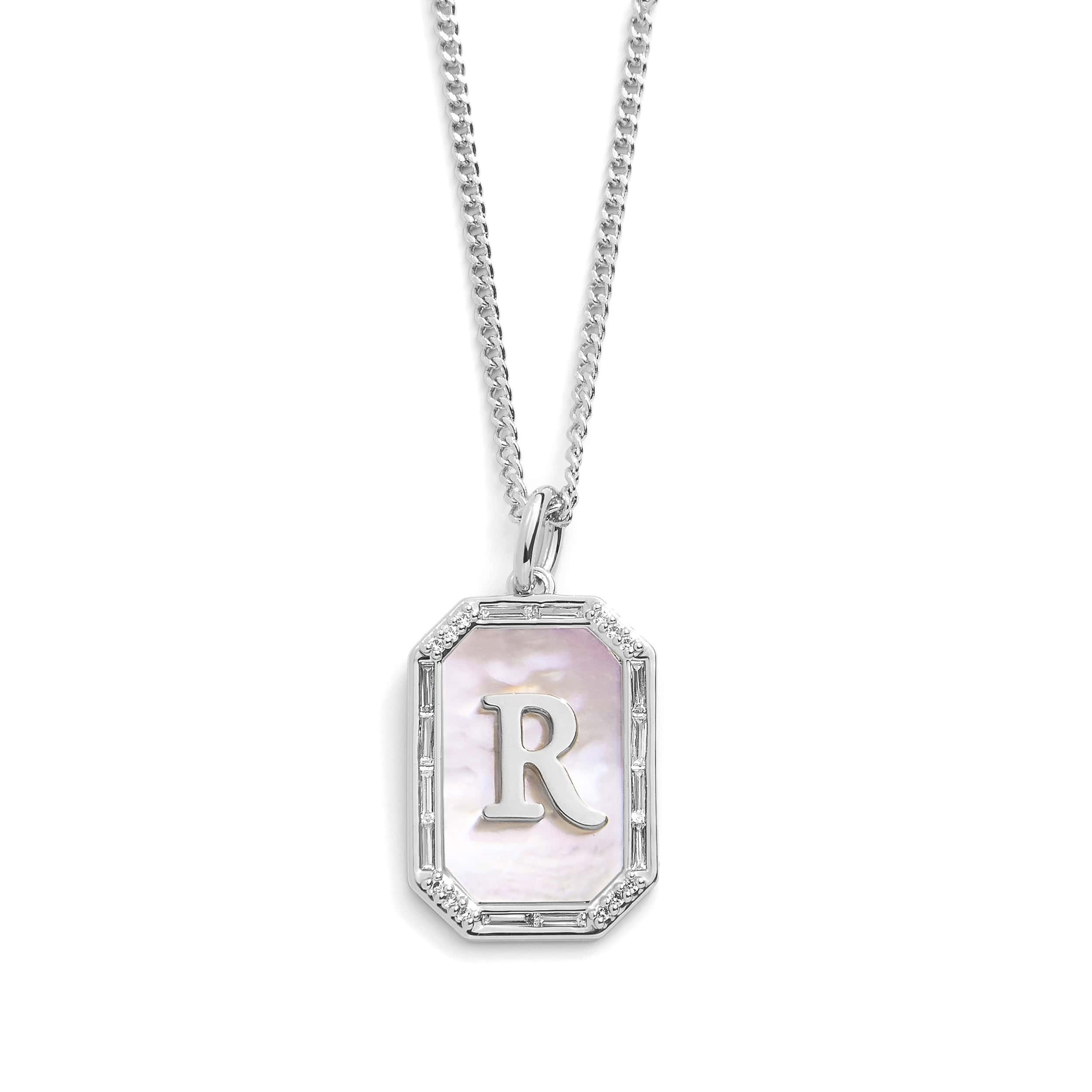 Mother Of Pearl Initial Necklace - Image 36