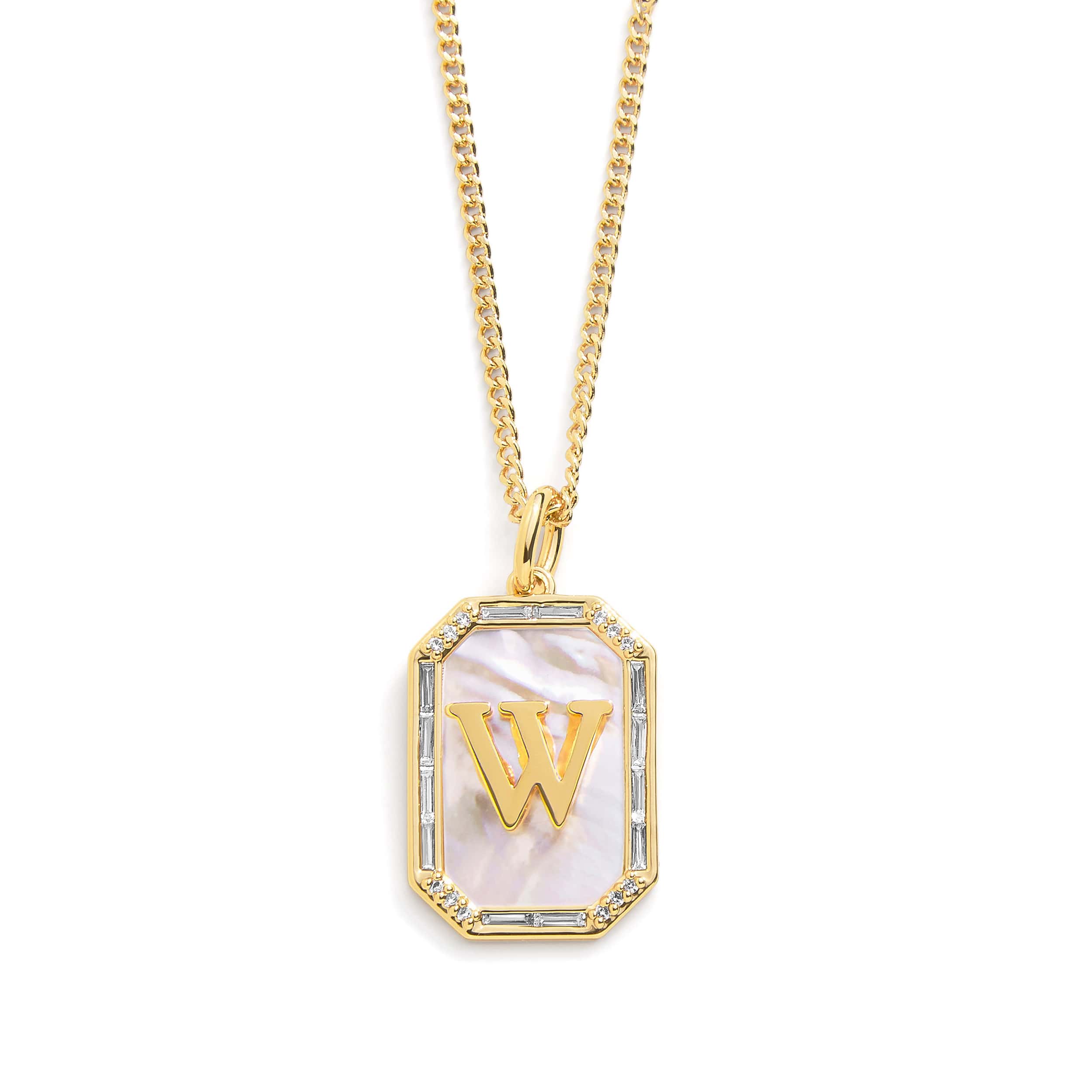 Mother Of Pearl Initial Necklace - Image 45