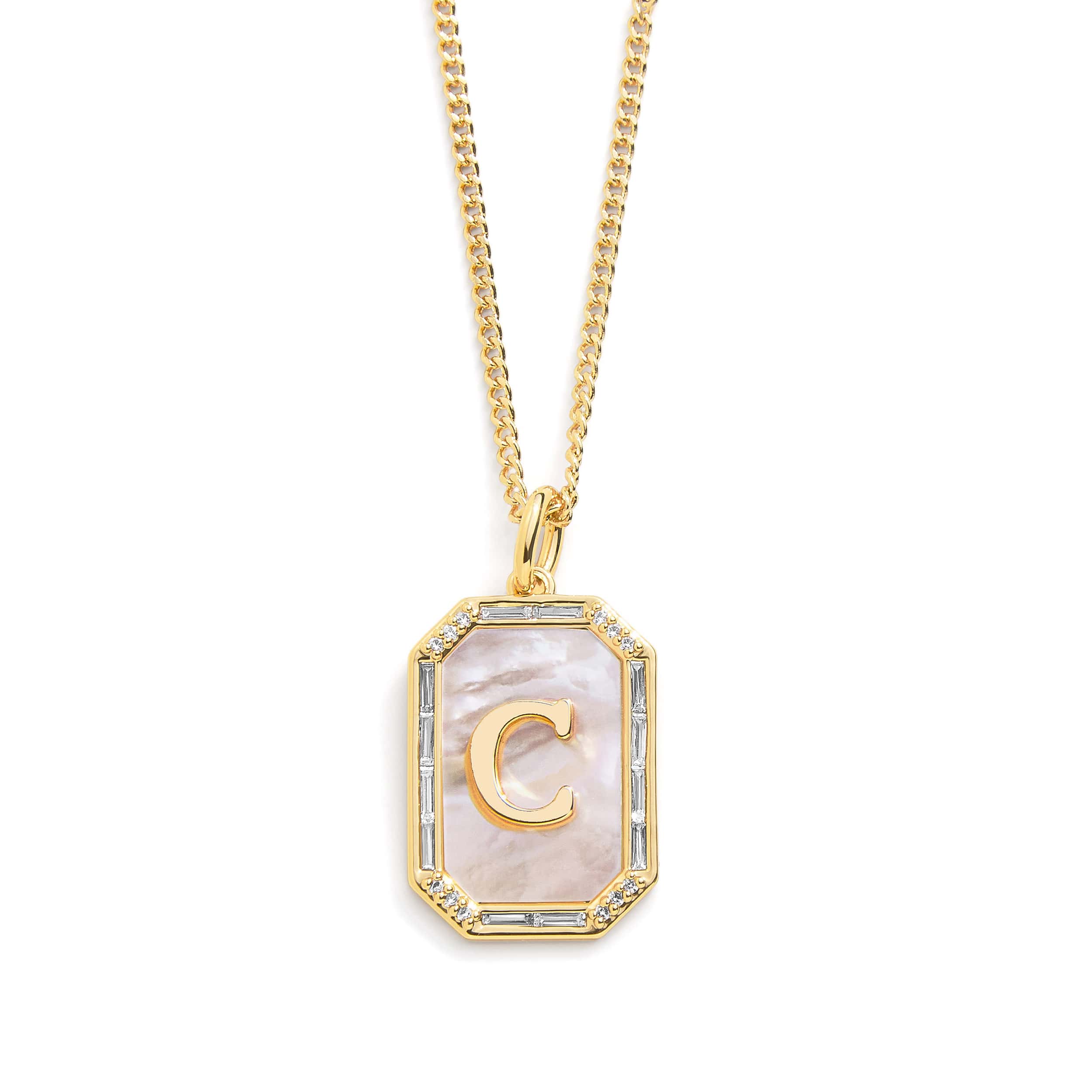 Mother Of Pearl Initial Necklace - Image 5