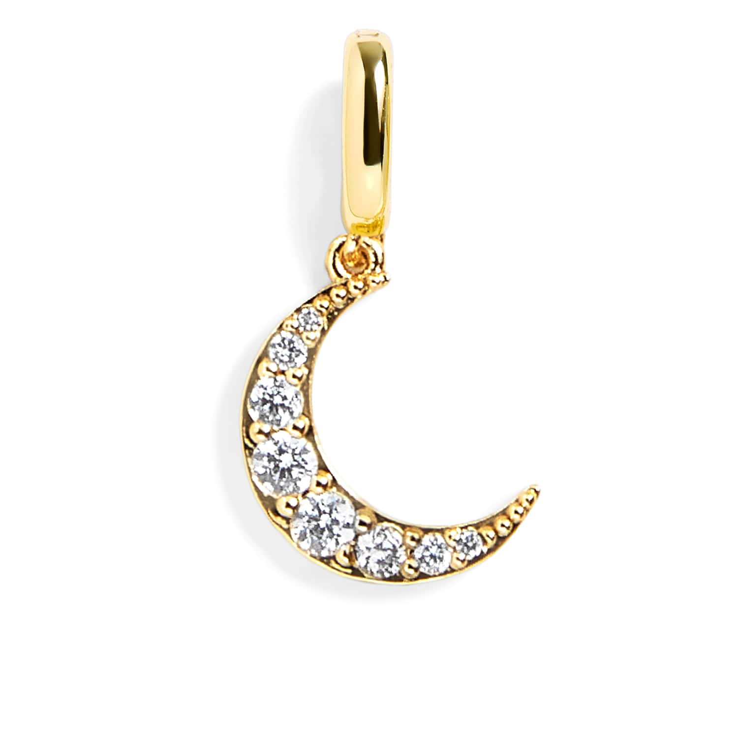 Pavé Crescent Moon Charm - Image 2