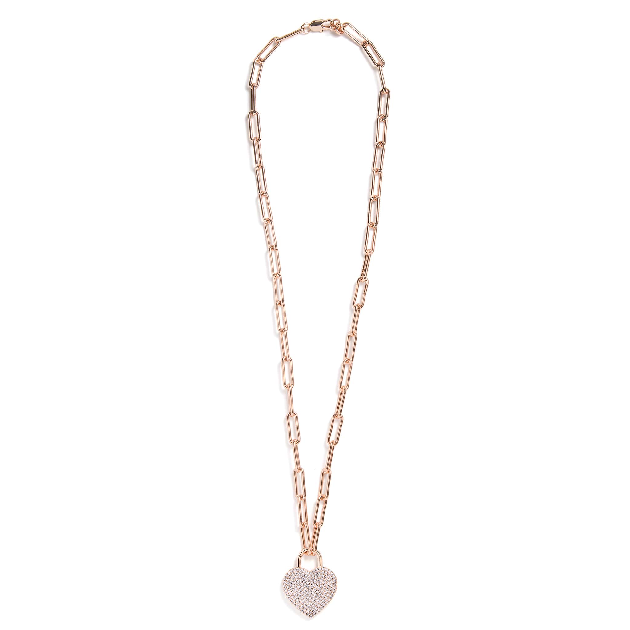 Pavé Heart Pendant Necklace - Image 4
