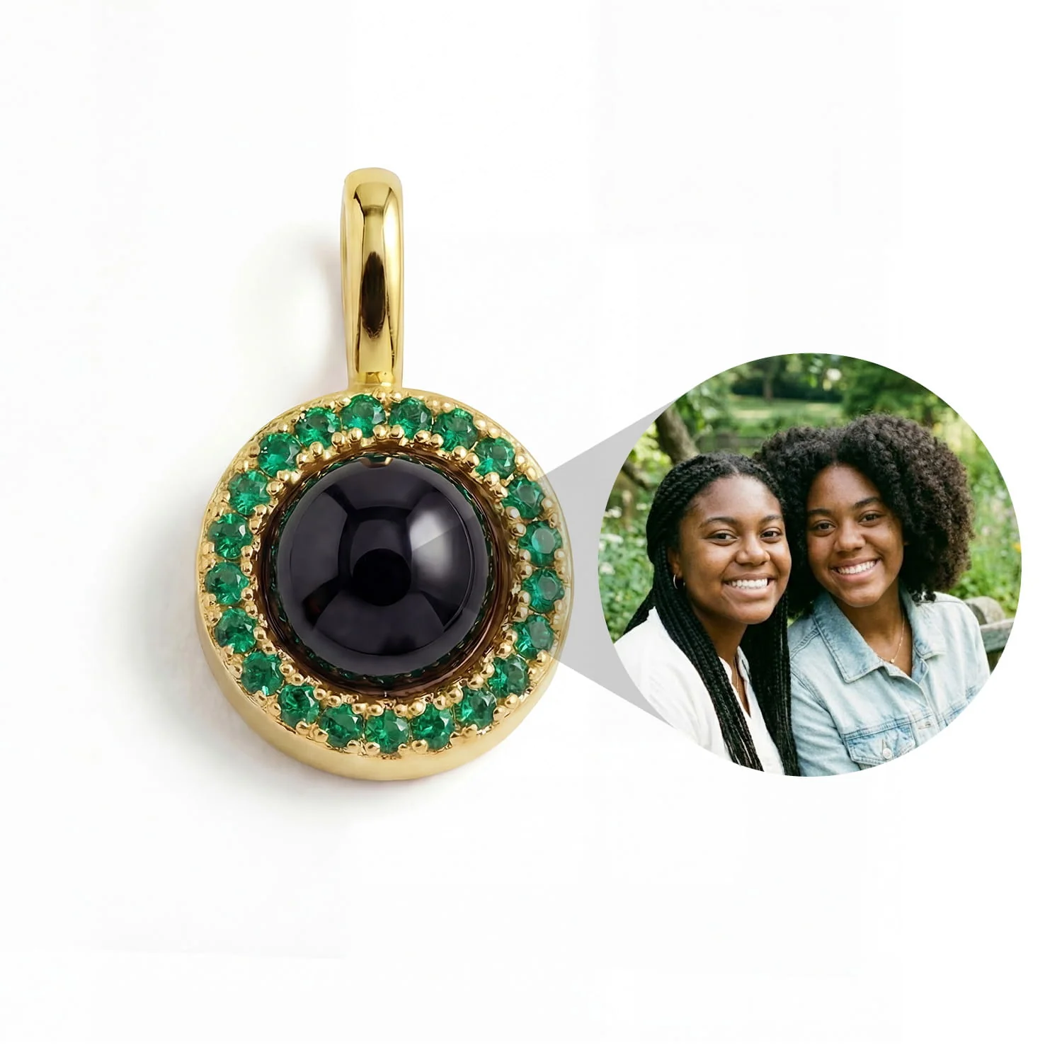 Personalized Birthstone Circle Photo Charm - Image 10