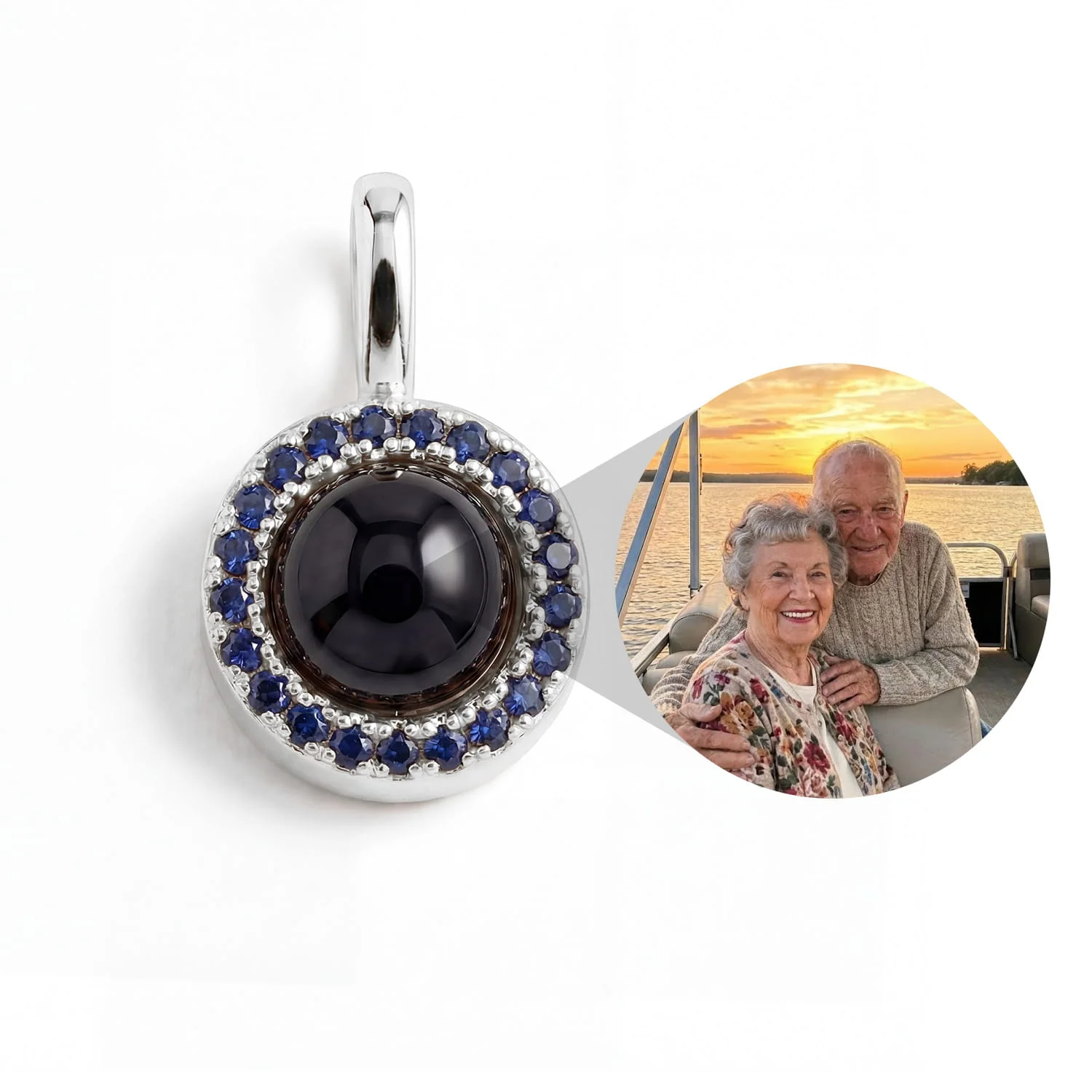 Personalized Birthstone Circle Photo Charm - Image 19