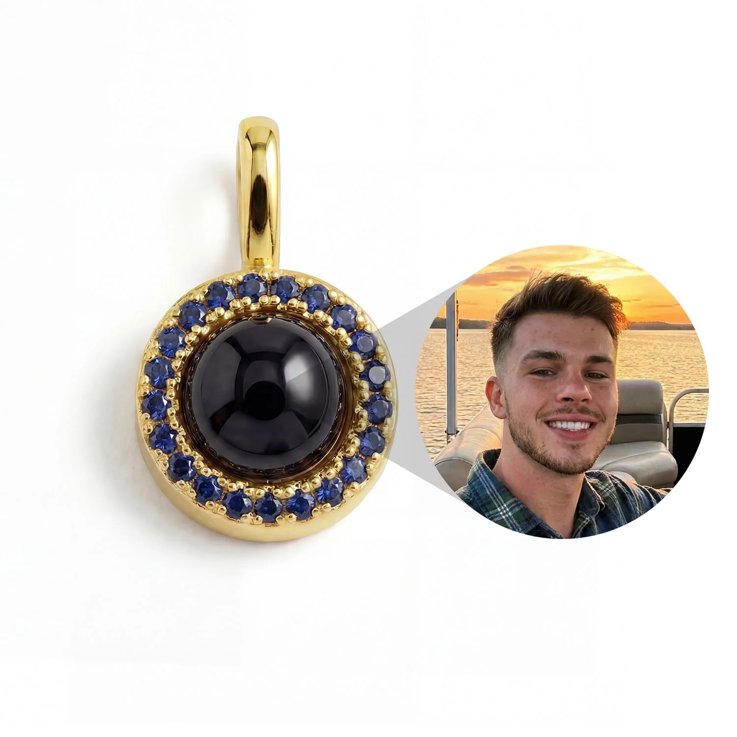 Personalized Birthstone Circle Photo Charm - Image 20
