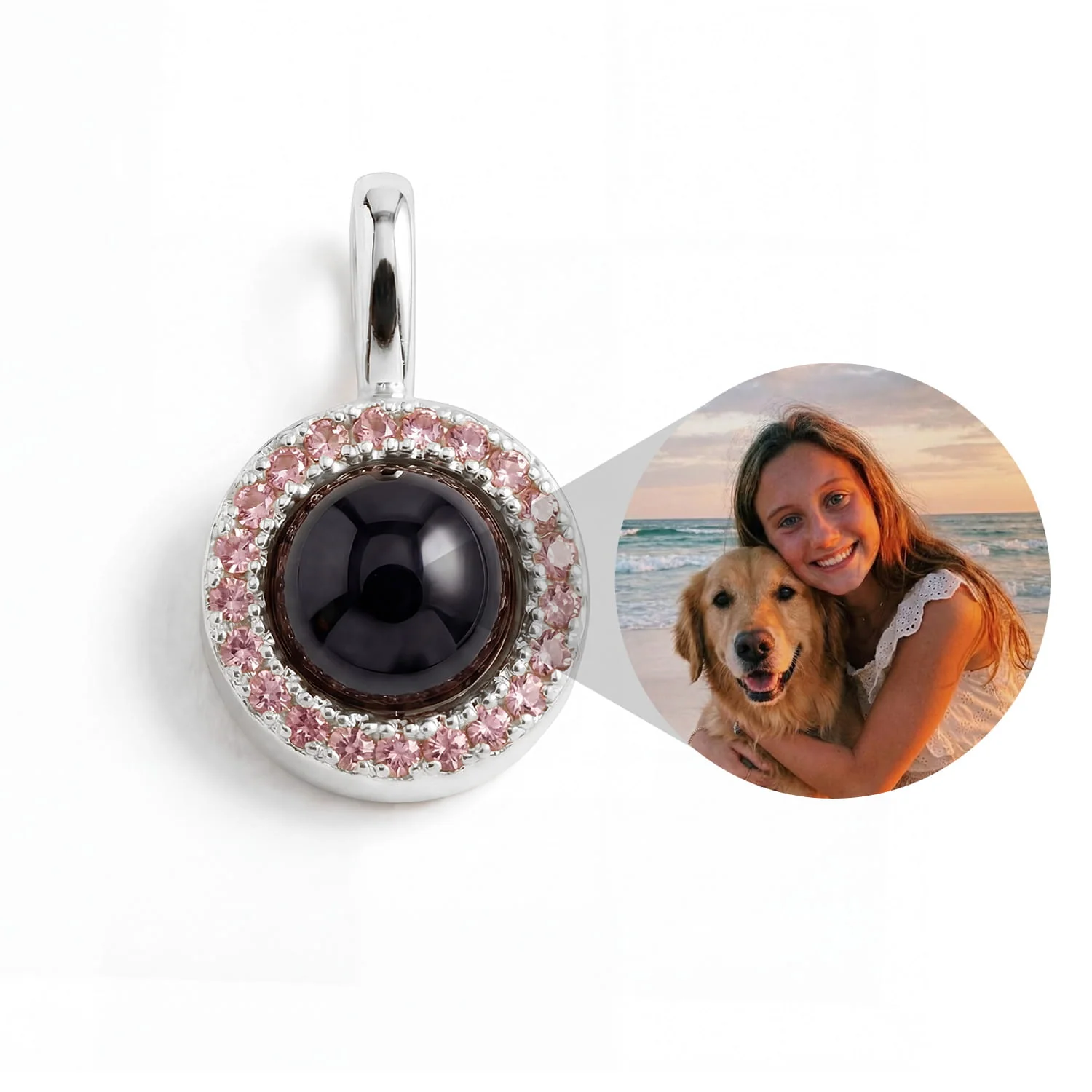 Personalized Birthstone Circle Photo Charm - Image 21