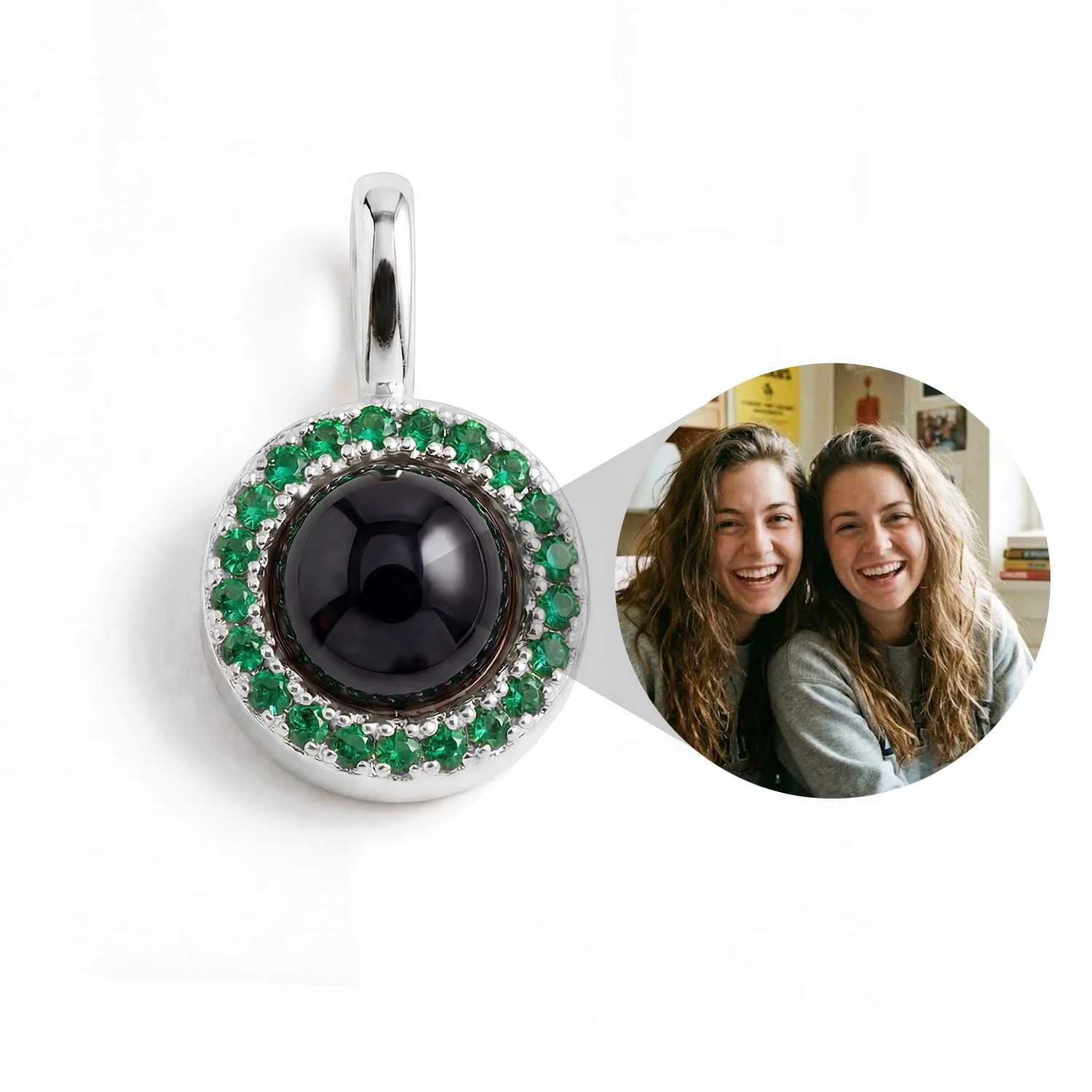 Personalized Birthstone Circle Photo Charm - Image 9