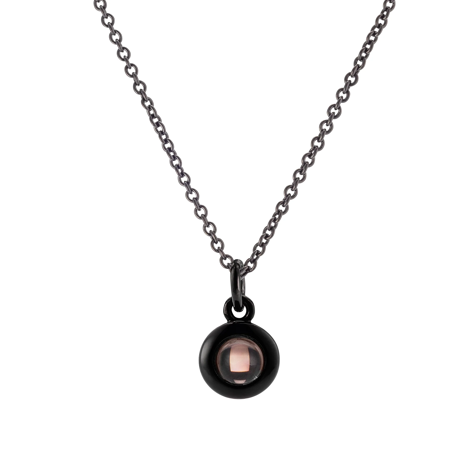 Personalized Circle Photo Necklace - Image 4