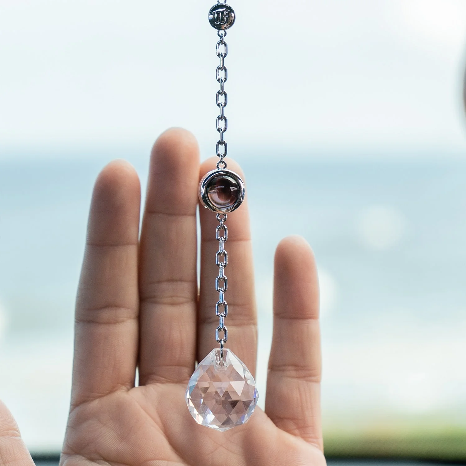 Personalized Circle Photo Sun Catcher - Image 3