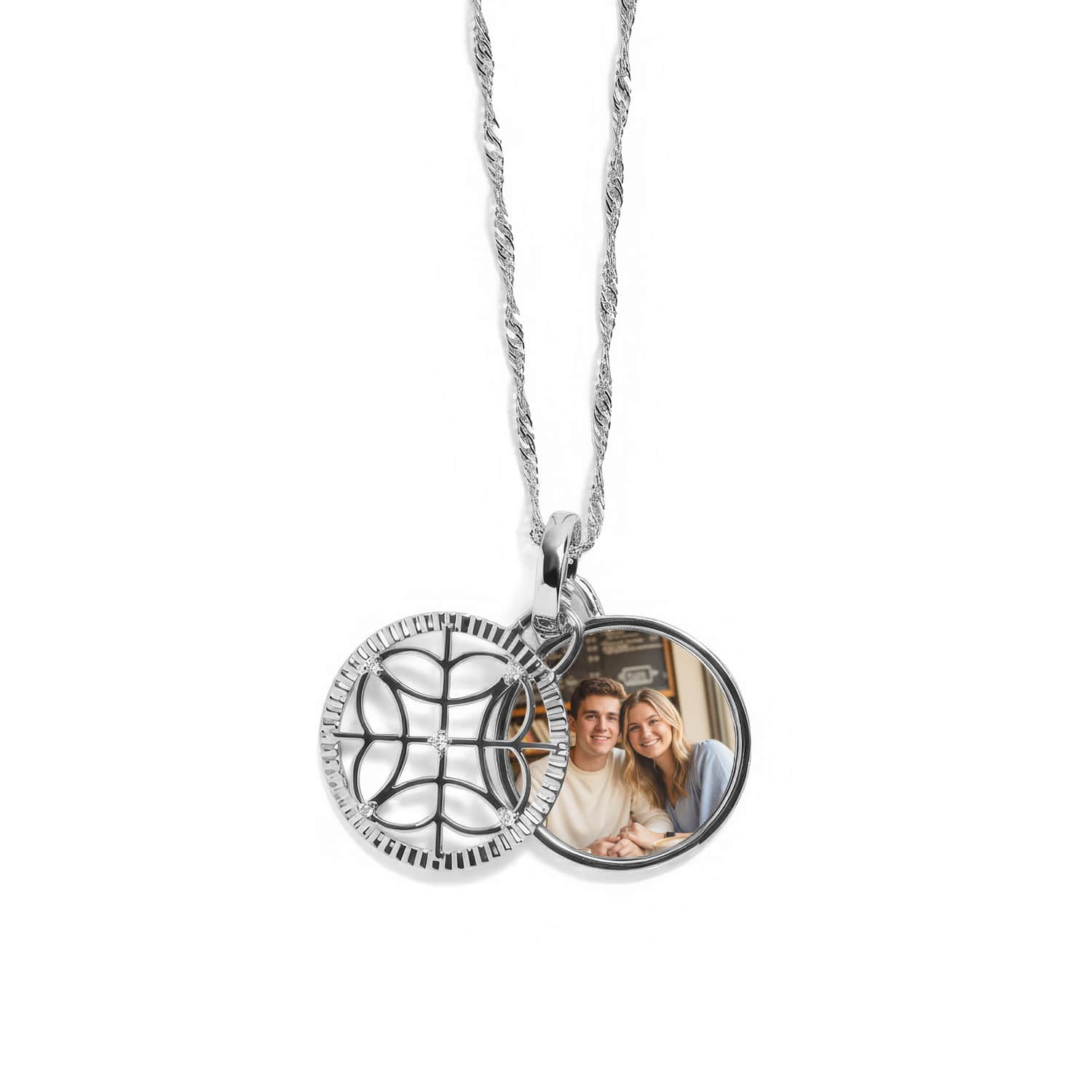 Personalized Filagree Photo Necklace - Image 3
