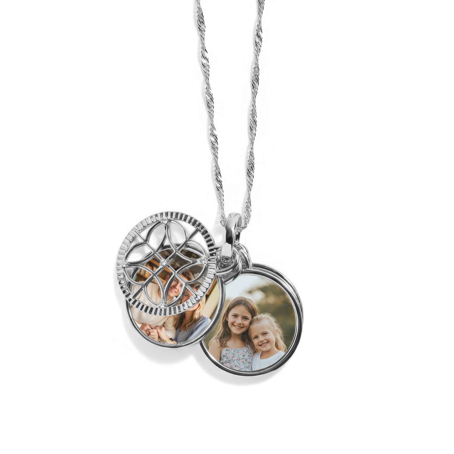 Personalized Filagree Photo Necklace - Image 4