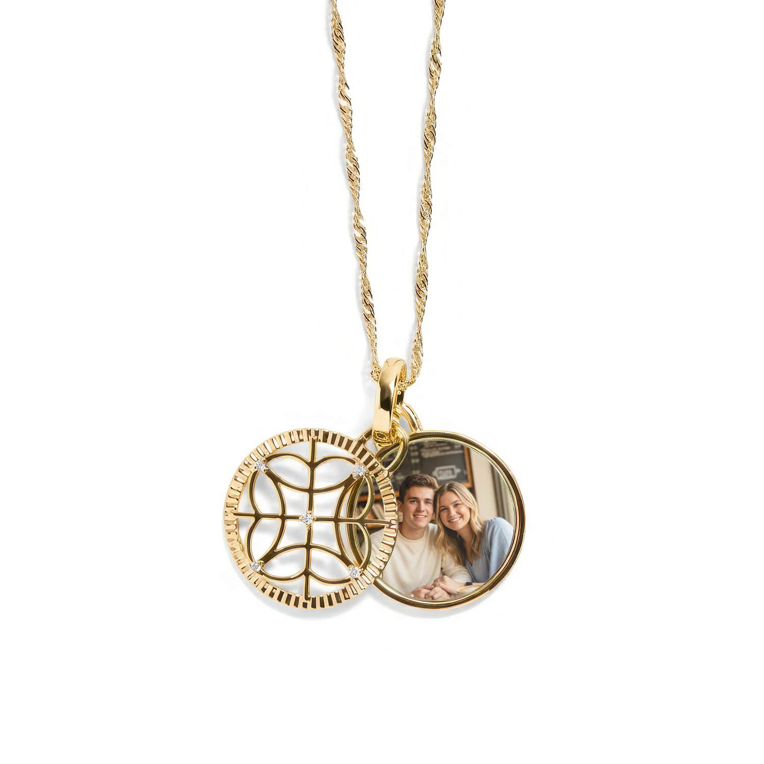 Personalized Filagree Photo Necklace - Image 6