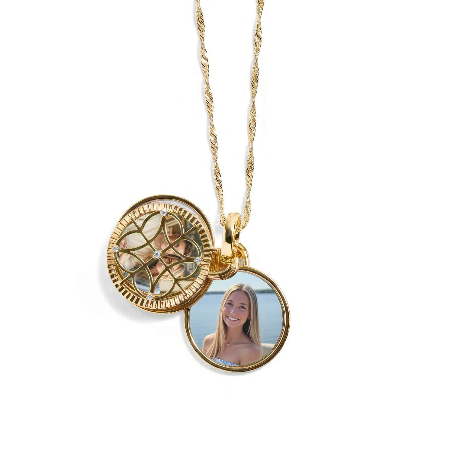 Personalized Filagree Photo Necklace - Image 8