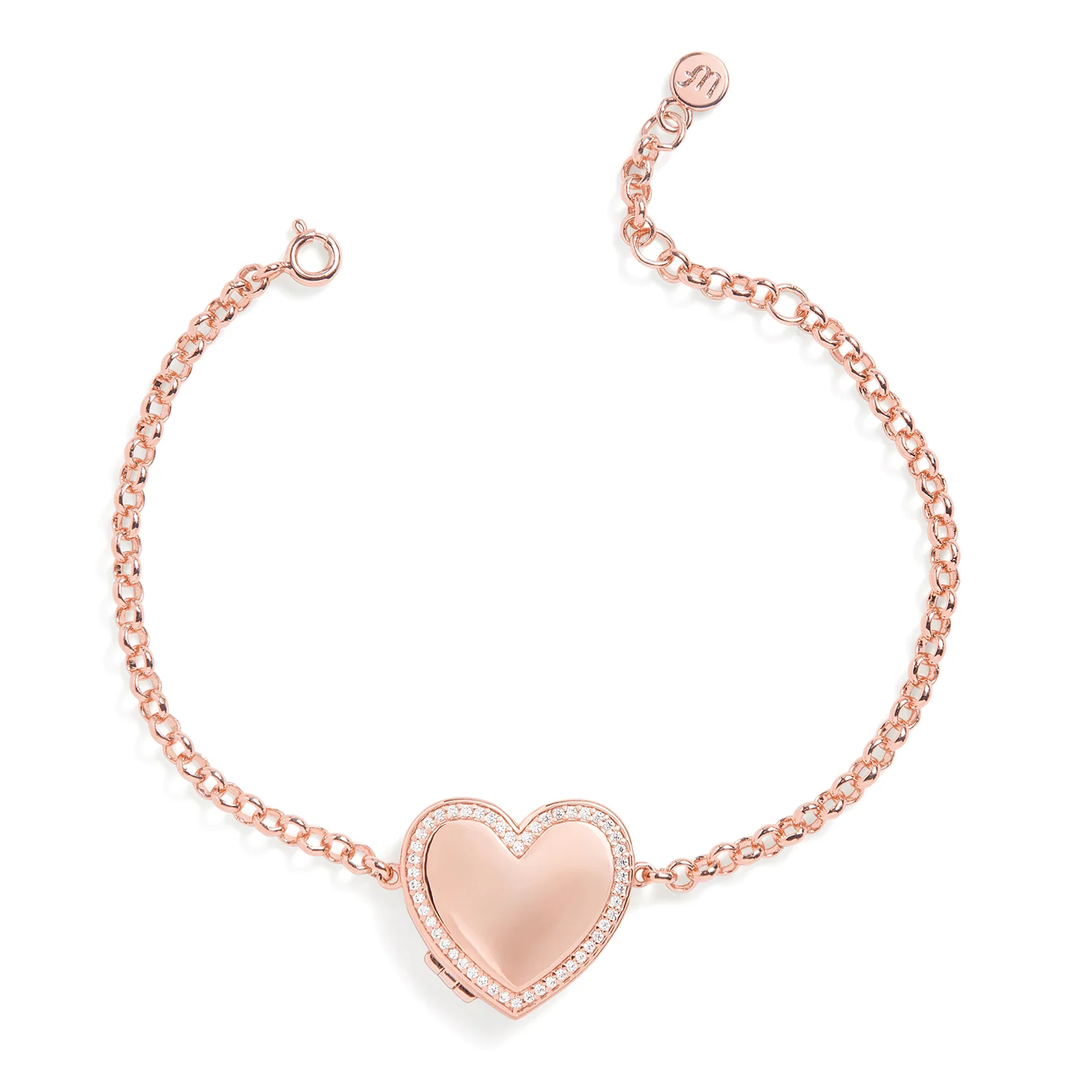 Personalized Heart Locket Bracelet - Image 3