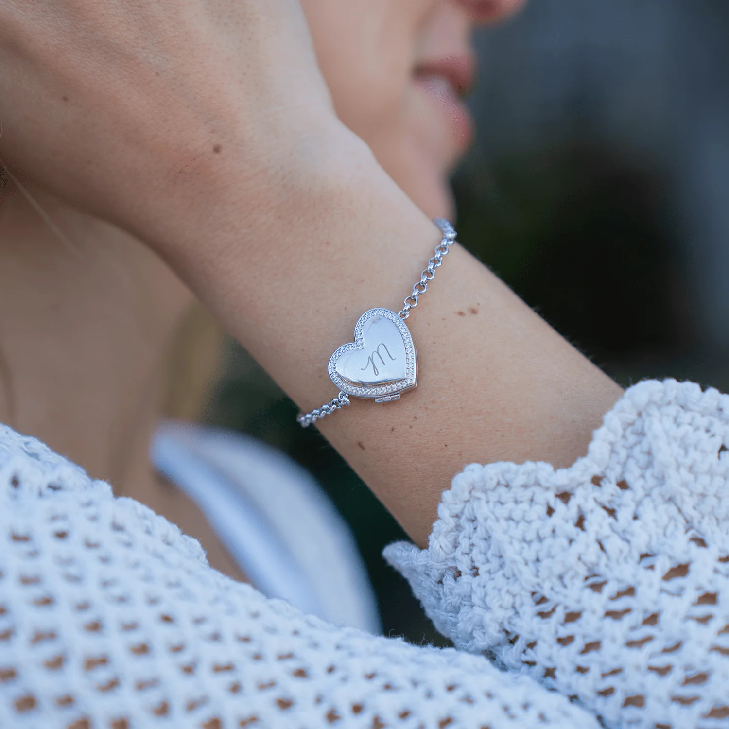 Personalized Heart Locket Bracelet - Image 5