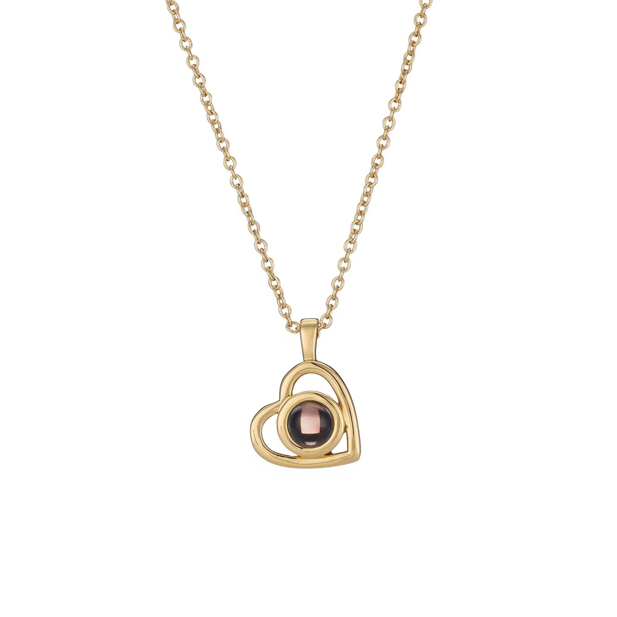 Personalized Heart Photo Necklace - Image 3