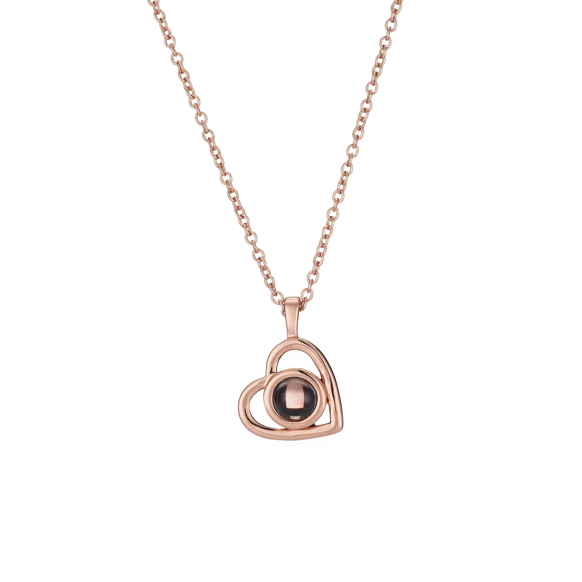 Personalized Heart Photo Necklace - Image 4