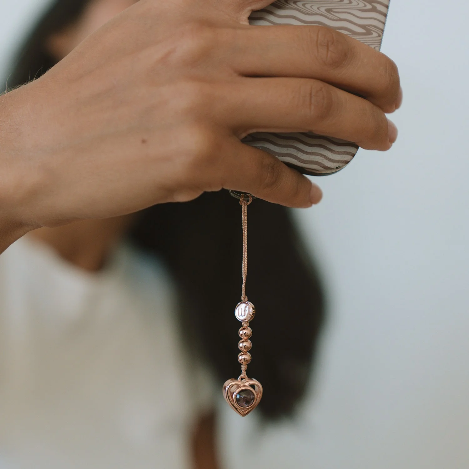 Personalized Heart Photo Phone Charm - Image 3