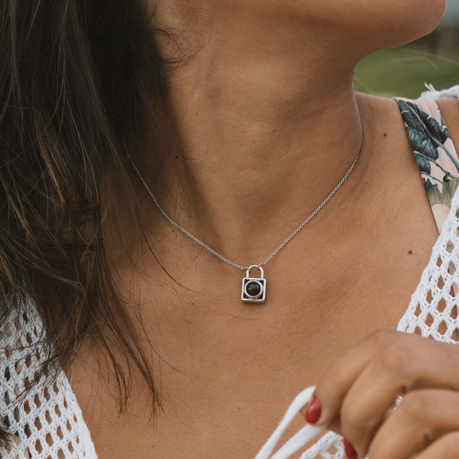 Personalized Lock Necklace - Image 4