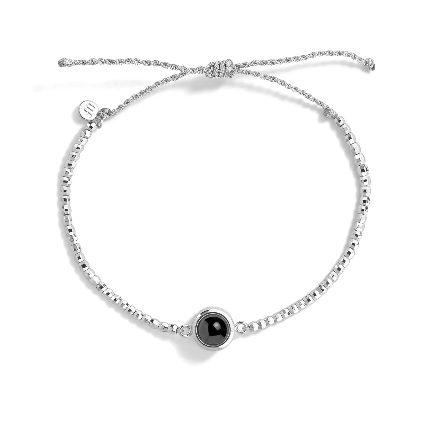 Personalized Metallic Bead Slider Bracelet - Image 2