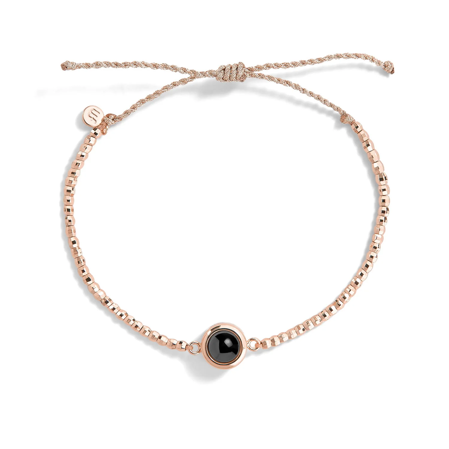 Personalized Metallic Bead Slider Bracelet - Image 4