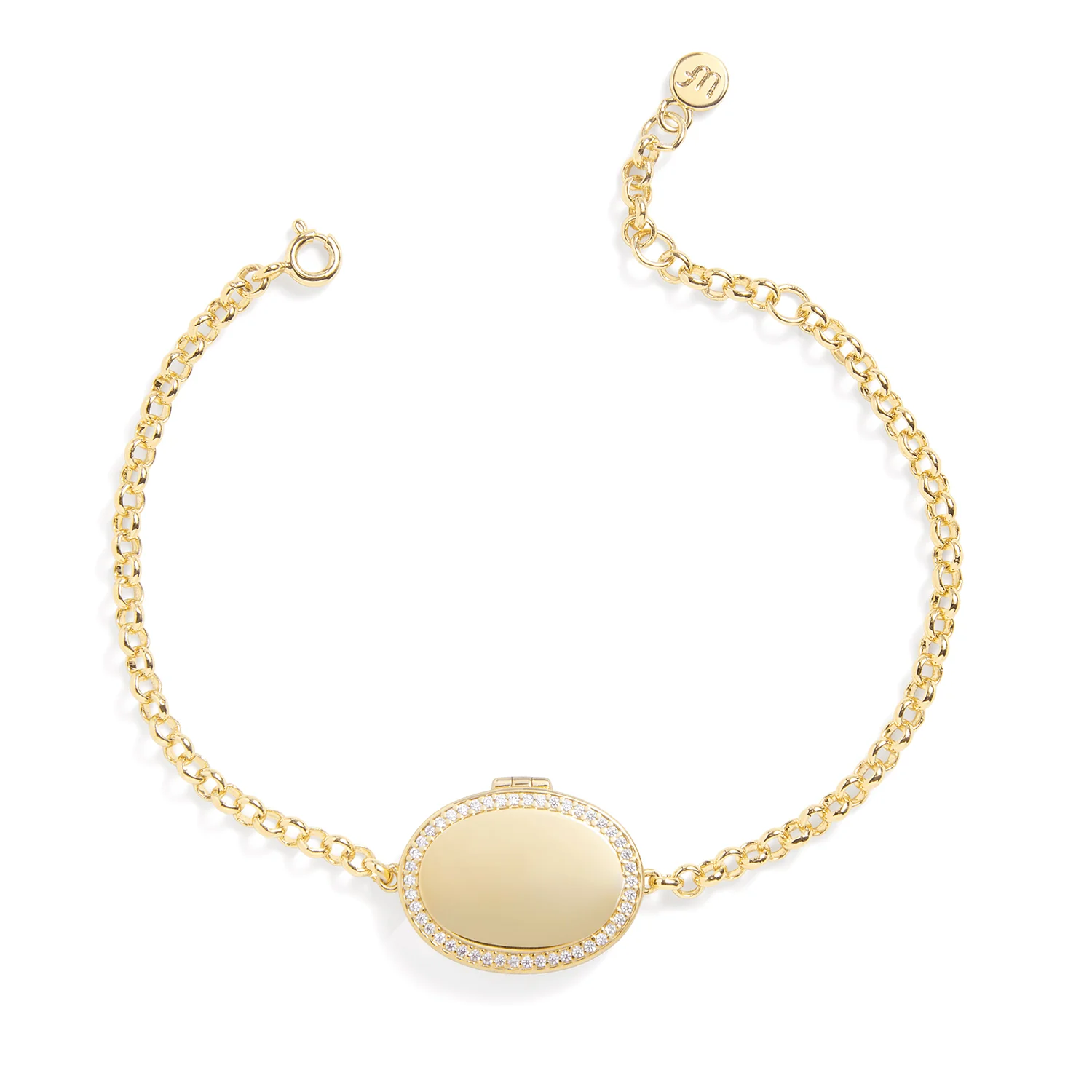 Personalized Oval Locket Bracelet - Image 3