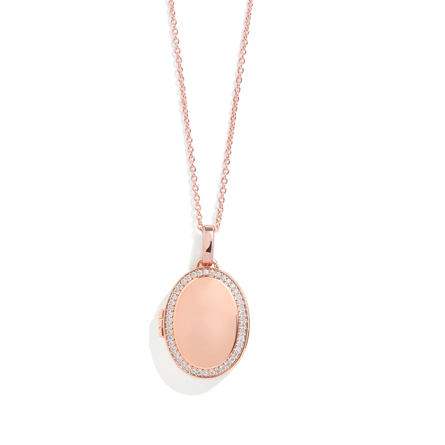 Personalized Oval Locket Necklace - Image 4
