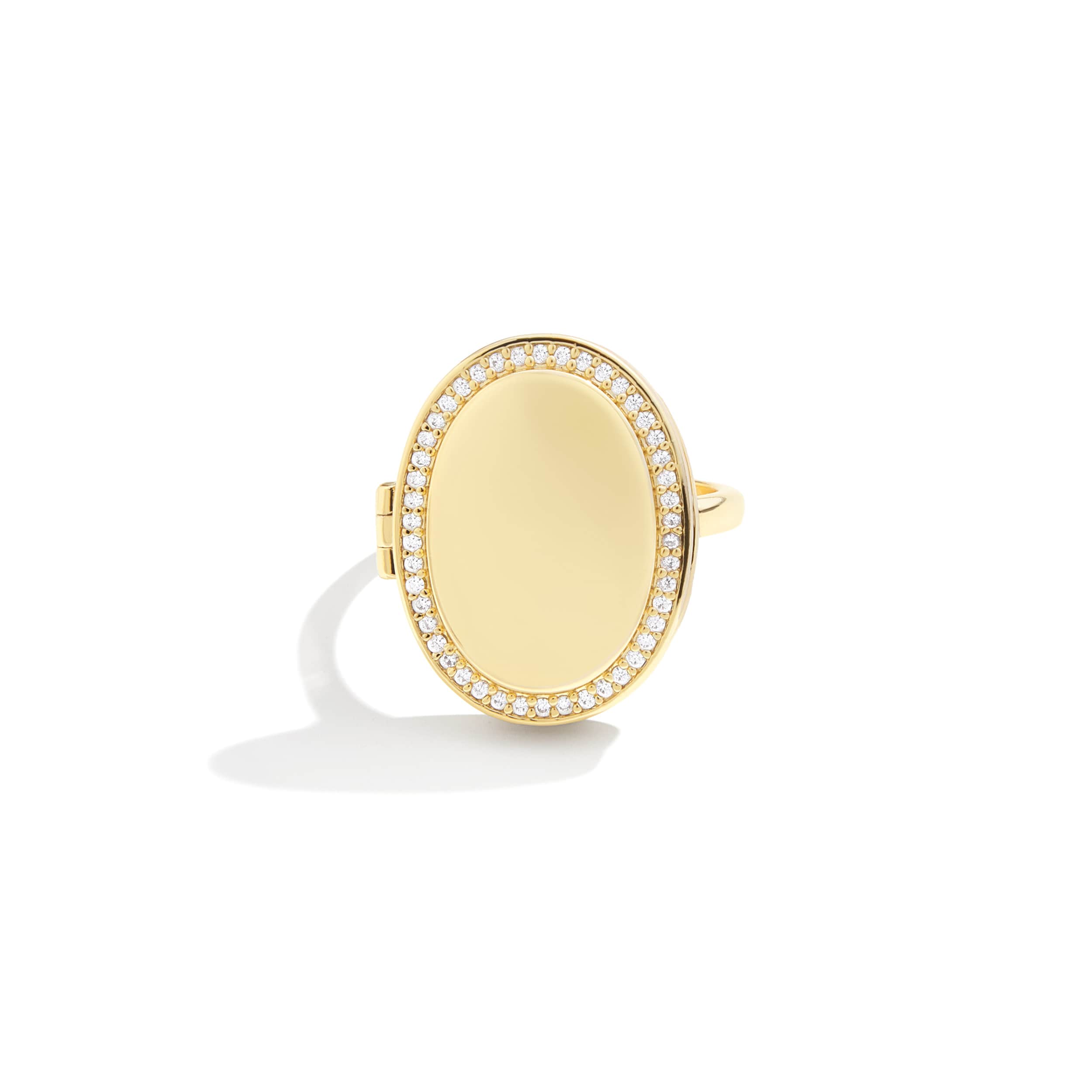 Personalized Oval Locket Ring - Image 3