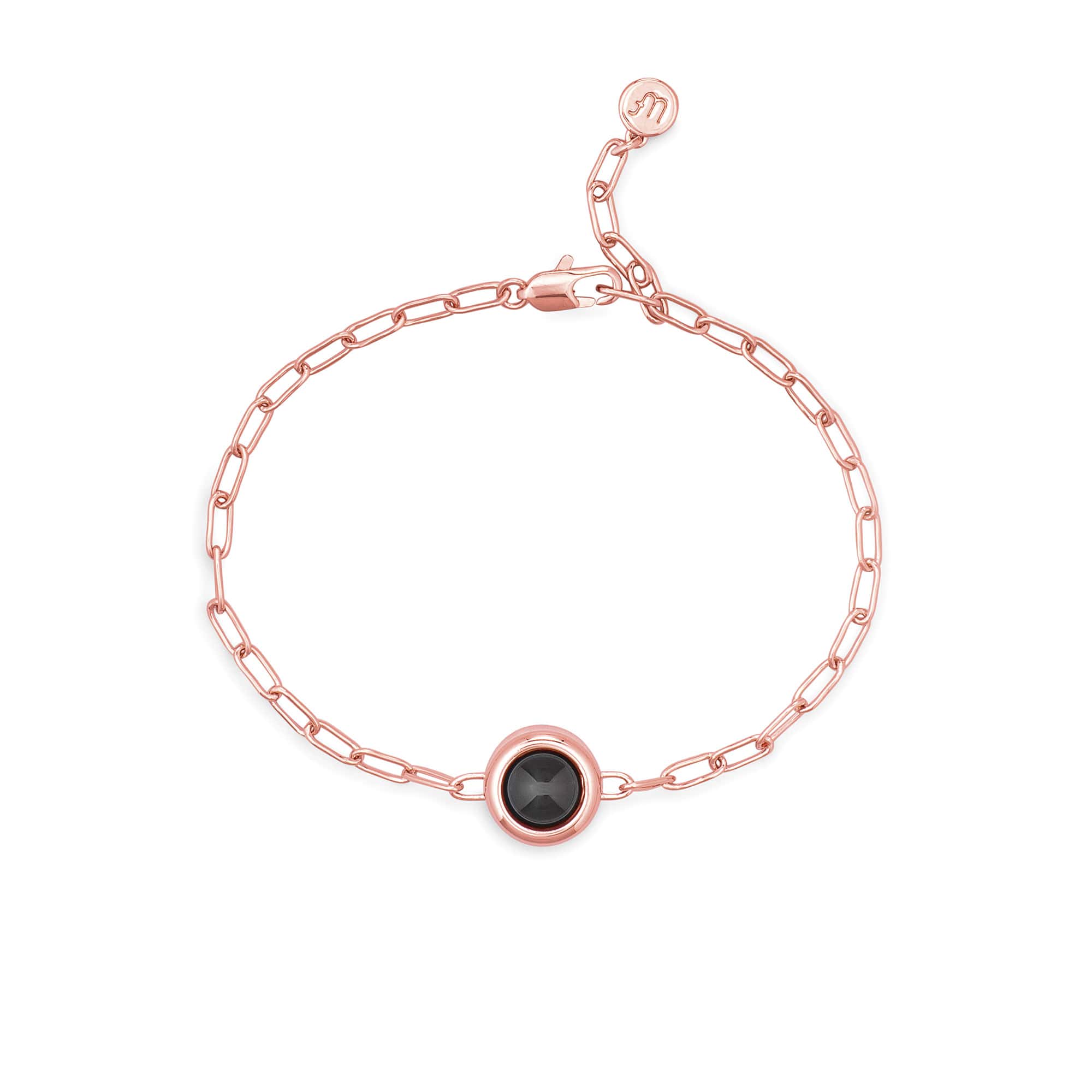 Personalized Paper Clip Chain Photo Bracelet - Image 3
