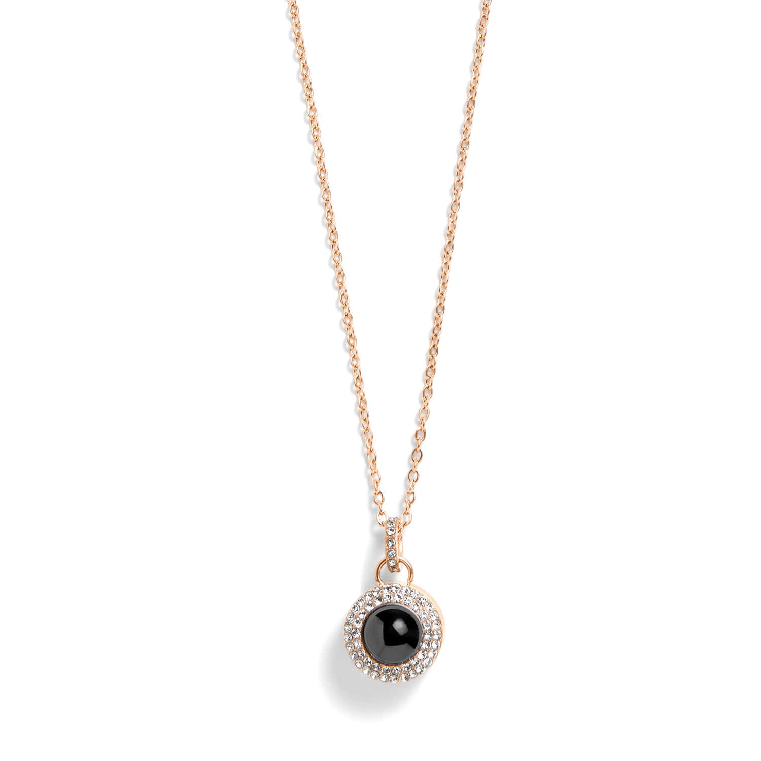 Personalized Pavé Circle Photo Necklace - Image 3