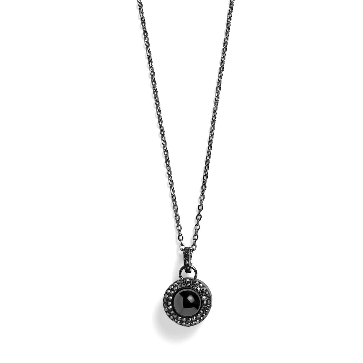 Personalized Pavé Circle Photo Necklace - Image 4