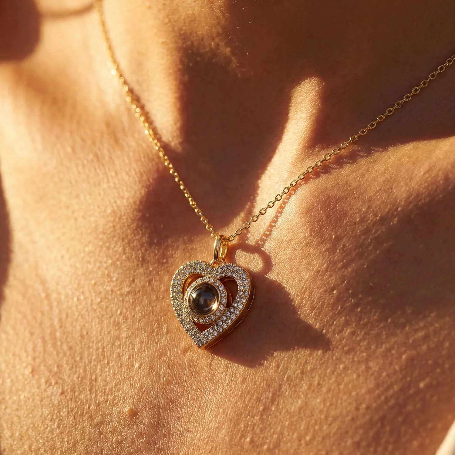 Personalized Pavé Heart Necklace - Image 4