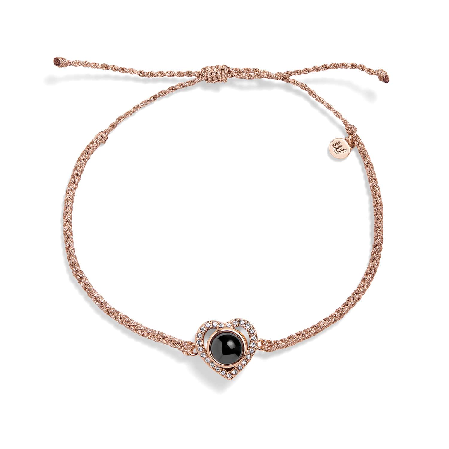 Personalized Pavé Heart Photo Bracelet - Image 2