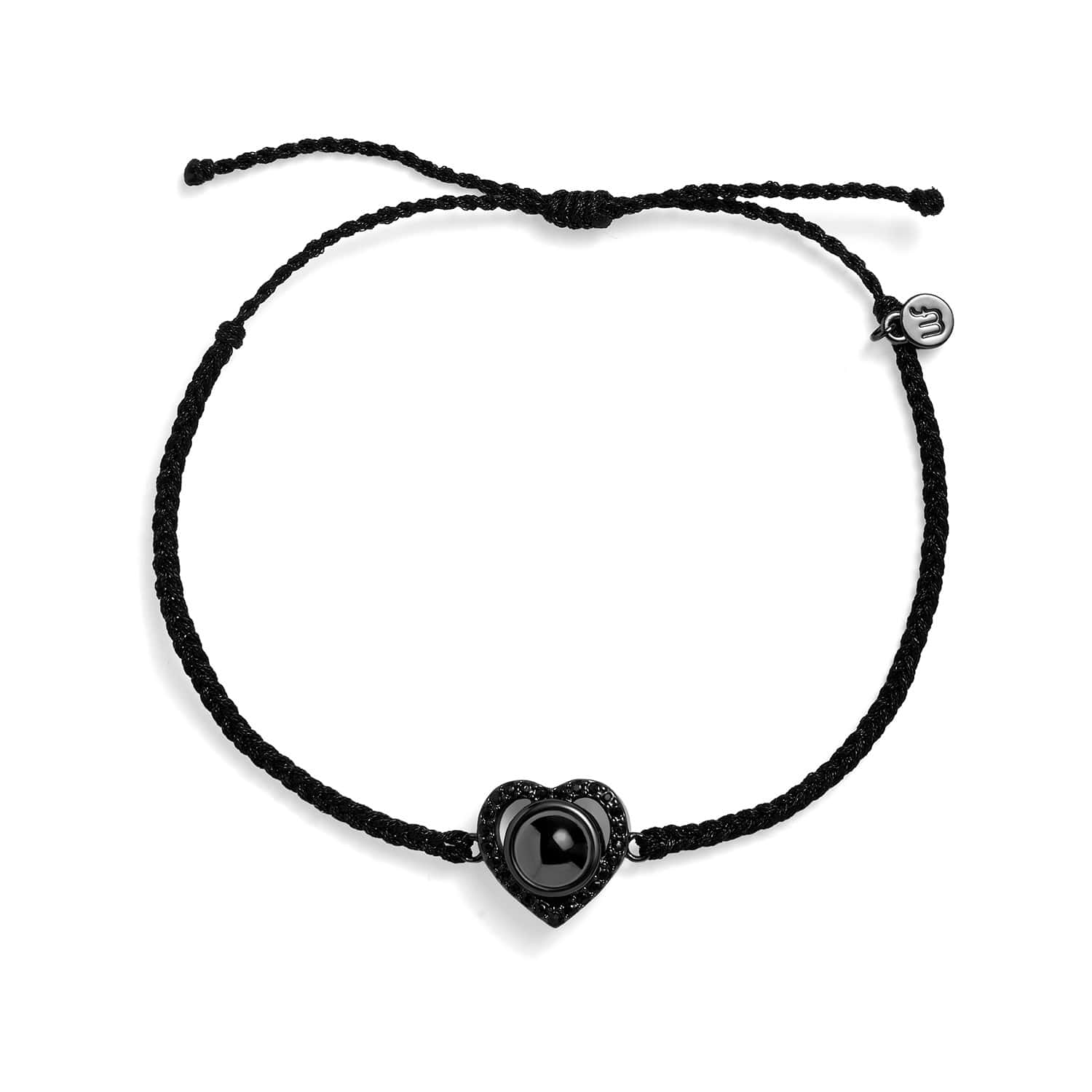 Personalized Pavé Heart Photo Bracelet - Image 4