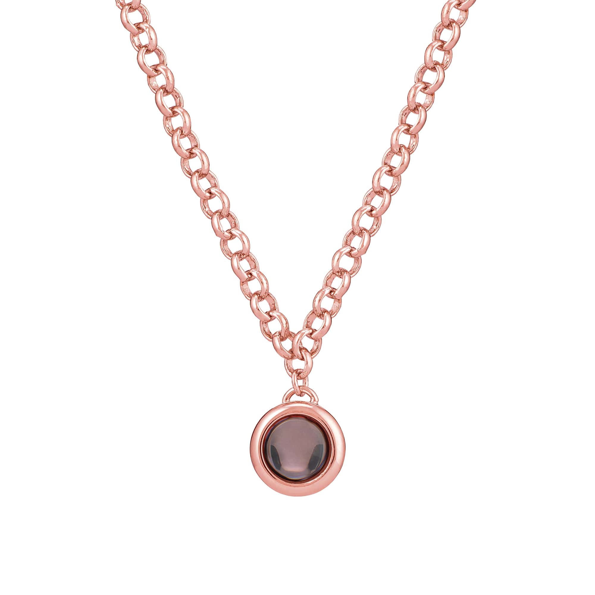 Personalized Rolo Chain Photo Necklace - Image 3