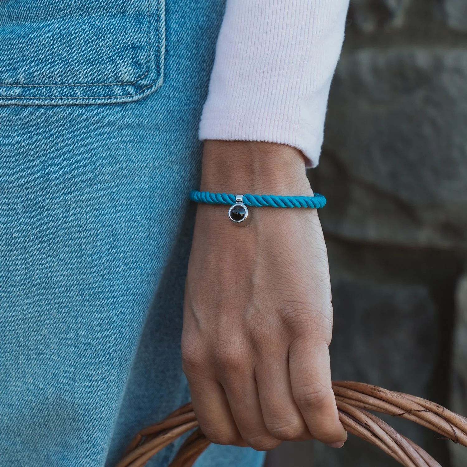 Personalized Rope Circle Photo Bracelet - Image 8