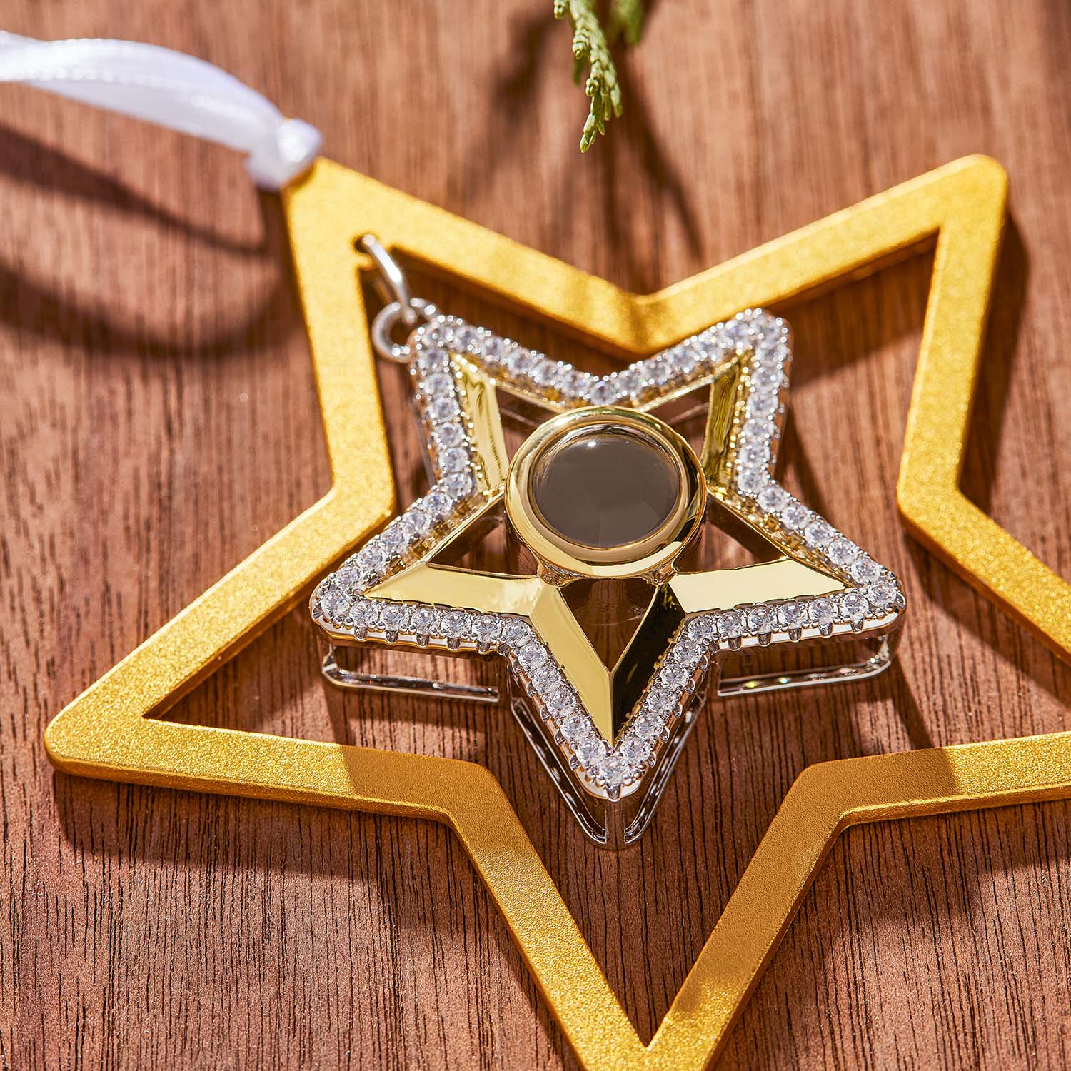 Personalized Star Photo Ornament - Image 3