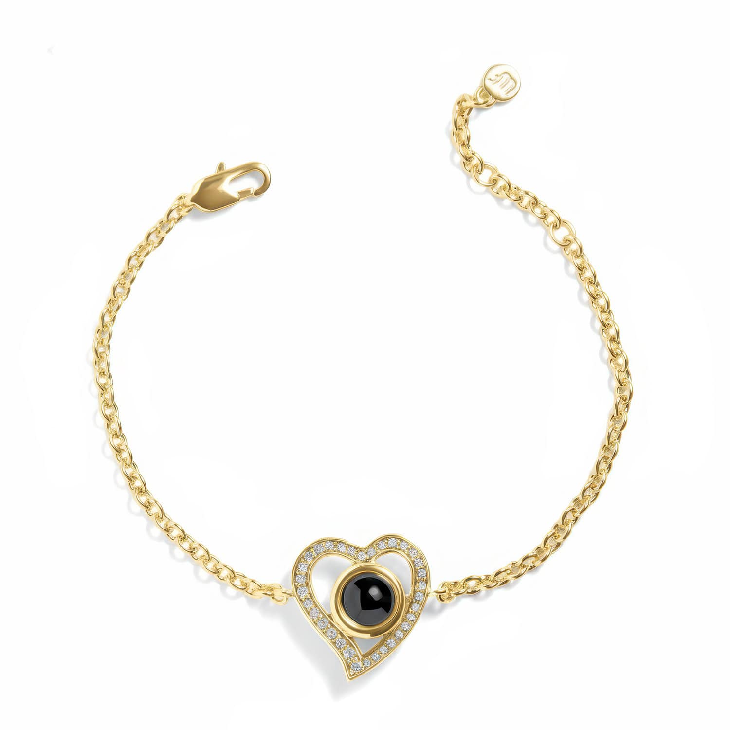 Personalized Vintage Heart Photo Bracelet - Image 2