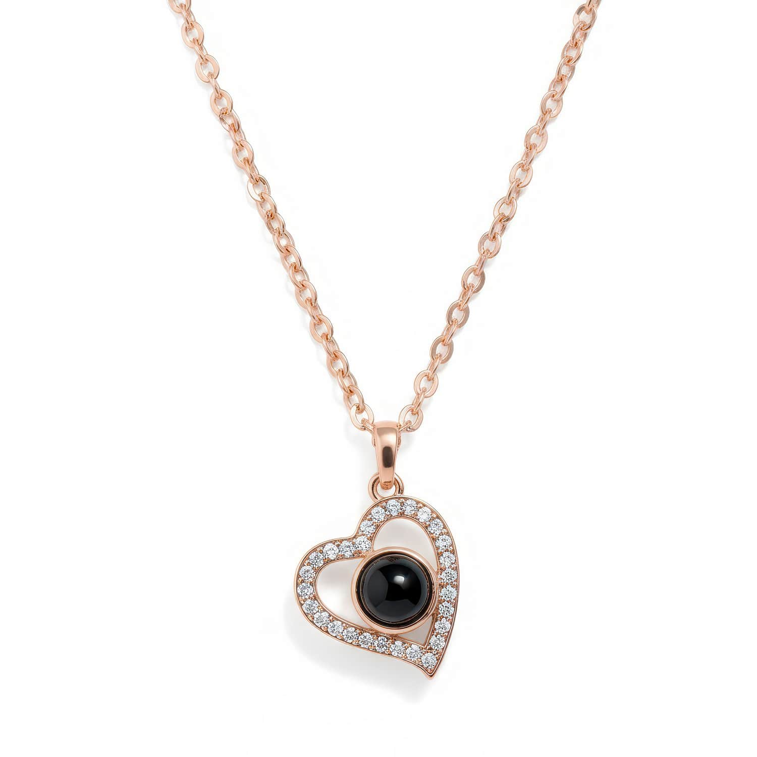 Personalized Vintage Heart Photo Necklace - Image 3