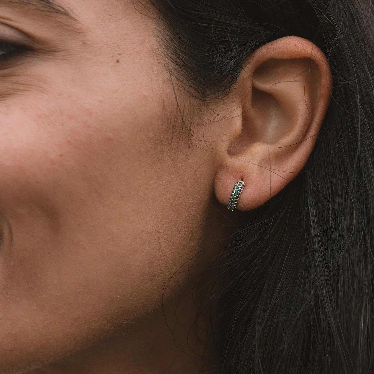 Petite Round Huggie Earring - Image 4