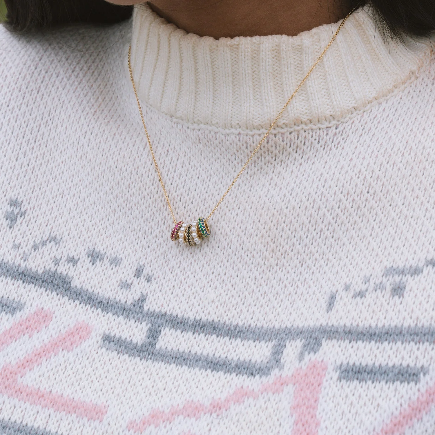 Rondelle Trio Necklace - Image 5