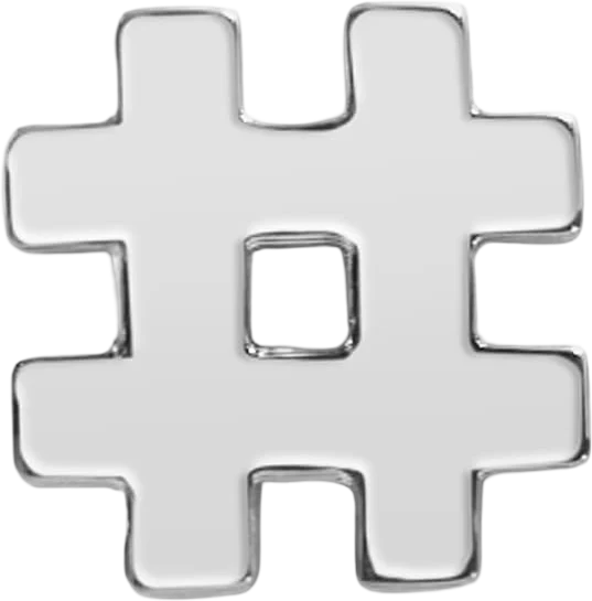 Slider Block Hashtag Charm